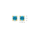 Ohrstecker London Blue Topas 14K Gelbgold