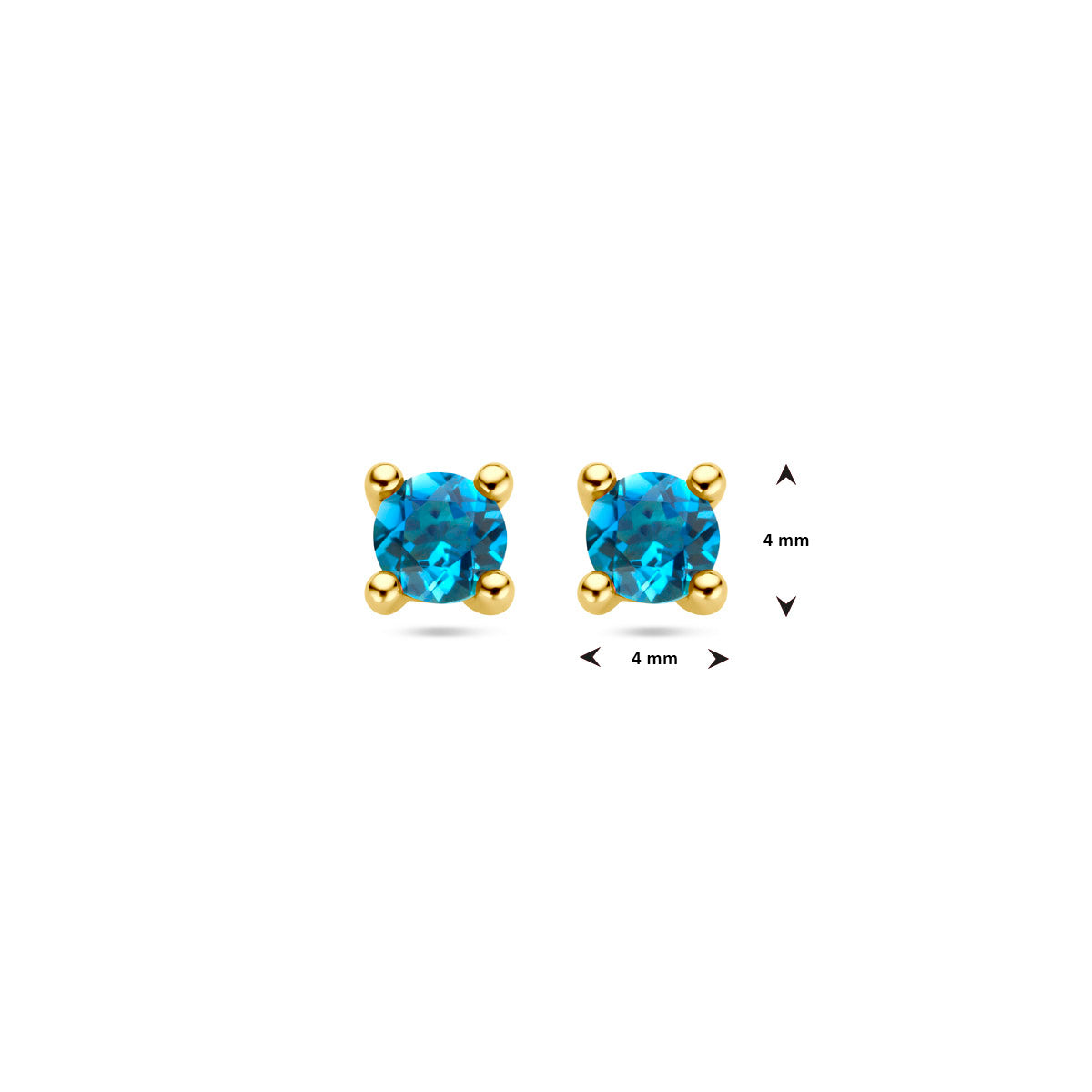 Ohrstecker London Blue Topas 14K Gelbgold