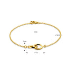 armband 19 cm 14K geelgoud
