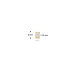flat back piercing ovaal zirkonia 3 mm 1 micron zilver verguld (geel)