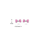 oorknoppen roze strik 4 mm zilver gerhodineerd