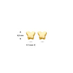 oorknoppen vlinder 4,5 mm 14K geelgoud
