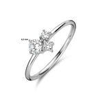 Ring Trilogie Zirkonia Silber rhodiniert