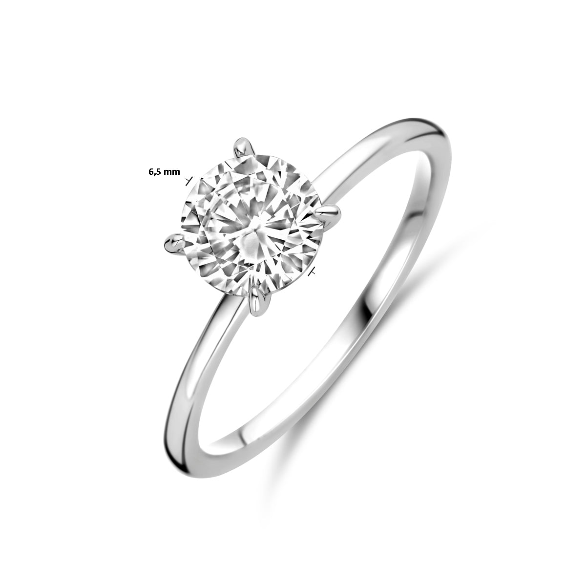 Ring Zirkonia Silber rhodiniert