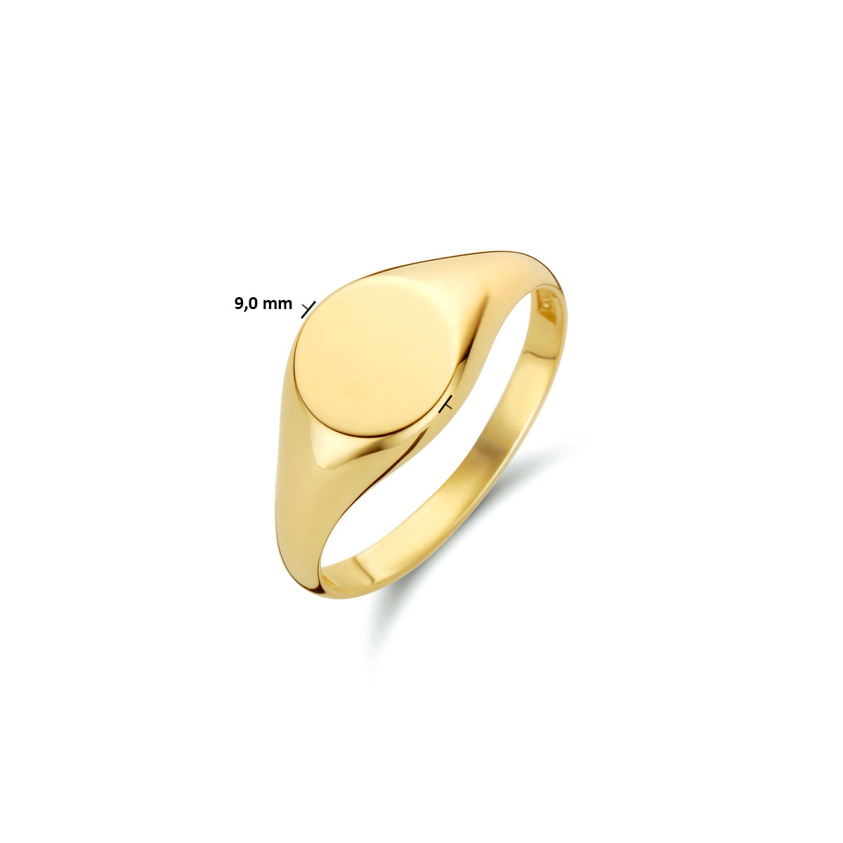 graveerring rond 14K geelgoud
