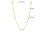 collier parel 40 - 42 - 44 cm 14K geelgoud