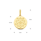 Anhänger mit Geburtsblume 14K Gelbgold