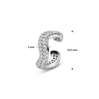 ear cuff zirkonia 12,5 mm zilver gerhodineerd