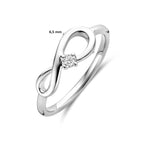 Ring Infinity Zirkonia Silber rhodiniert