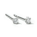oorknoppen diamant h si 14K witgoud