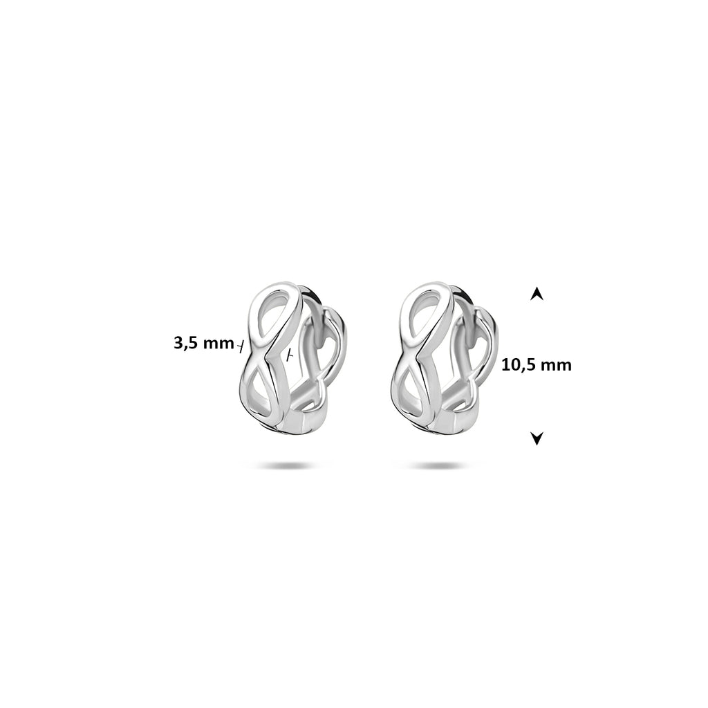 Ohrhänger Infinity Silber rhodiniert