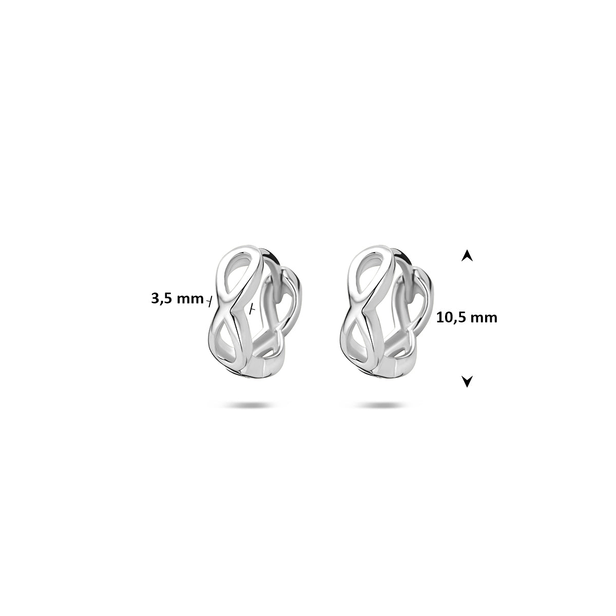 Ohrhänger Infinity Silber rhodiniert