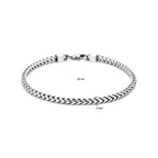 Armband oxidiert matt 20 cm Silber oxidiert