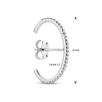 Suspender-Ohrring Zirkonia 21 mm Silber rhodiniert