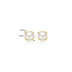 Ohrstecker Blumenperle 14K Gelbgold