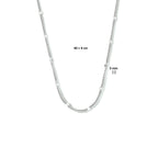 Halskette Gourmette mit Zwischenstück 3,0 mm 40 + 4 cm Silber rhodiniert