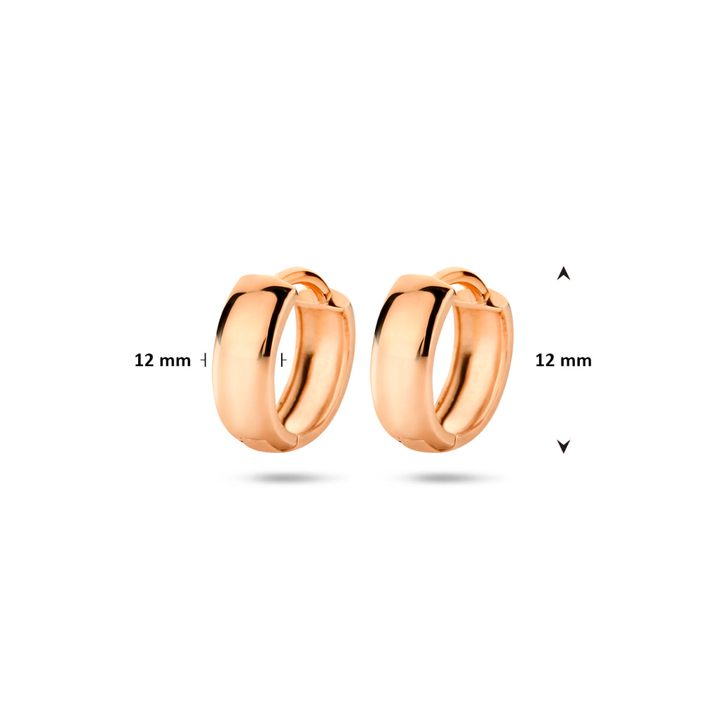 Klappohrringe 12 mm 14K Roségold