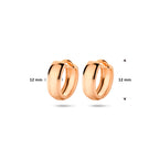 Klappohrringe 12 mm 14K Roségold