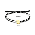 9k graveerarmband rondje polyester zwart max. 20 cm 9K rubber/nylon/leer - rond