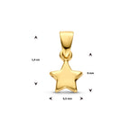 Anhänger Stern 14K Gelbgold