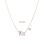 collier natuurlijke kleurstenen 41 - 43 - 45 cm 14K roségoud