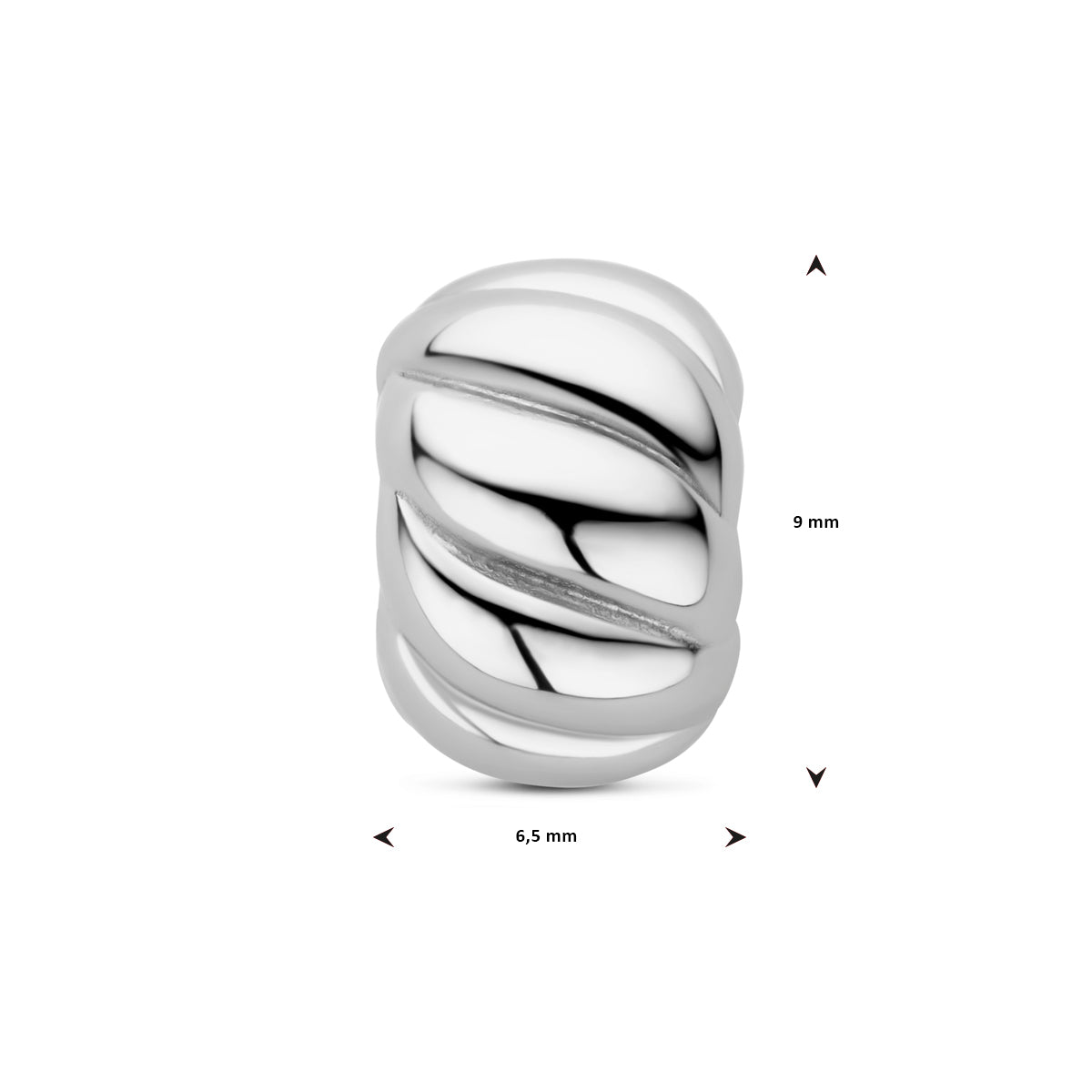 Rondell 9 mm Silber rhodiniert