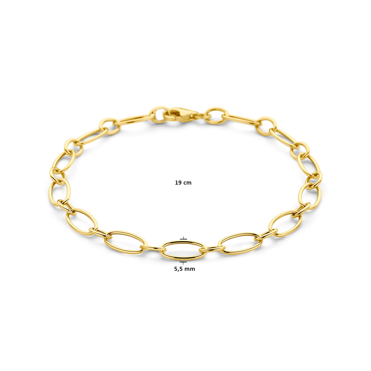armband 5,5 mm 19 cm 14K geelgoud