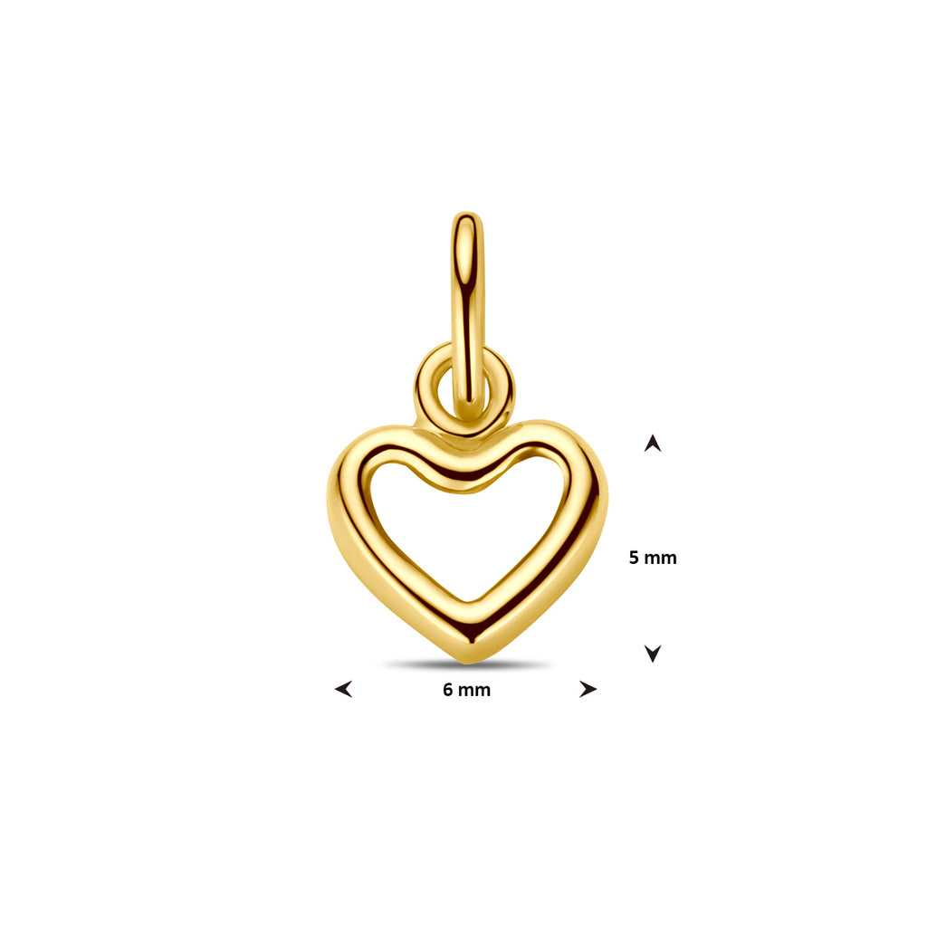 Anhänger Herz 11 mm 14K Gelbgold