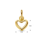 Anhänger Herz 11 mm 14K Gelbgold