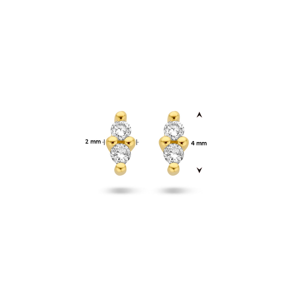 Ohrstecker Diamant 0,04 ct (2x 0,02 ct) h p1 14K Gelbgold