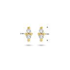 Ohrstecker Diamant 0,04 ct (2x 0,02 ct) h p1 14K Gelbgold