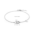 Armband Zirkonia 16,5 - 17,5 - 18,5 cm 14K Weißgold