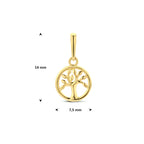 Anhänger Lebensbaum 7,5 mm 14K Gelbgold