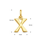 Anhänger Buchstabe 14K Gelbgold