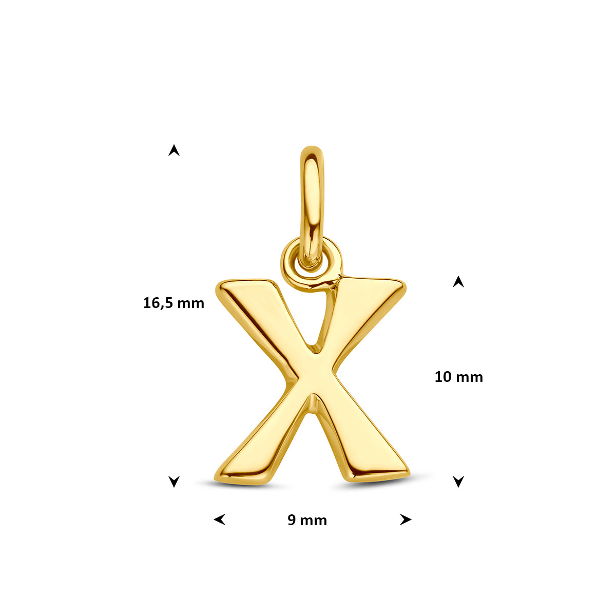 Anhänger Buchstabe 14K Gelbgold