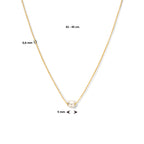 collier parel 42 - 45 cm 14K geelgoud