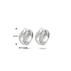 klapoorringen zirkonia zilver gerhodineerd