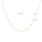 collier anker en bolletjes 1,0 mm 42 - 44 - 46 cm 14K geelgoud - rondje,bolletje,ringetje,draad