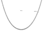 Halskette Fuchsschwanz 4,0 mm 43 cm Silber rhodiniert