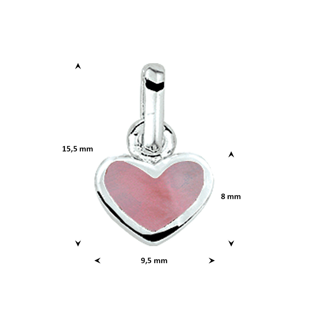 hanger hart zilver wit