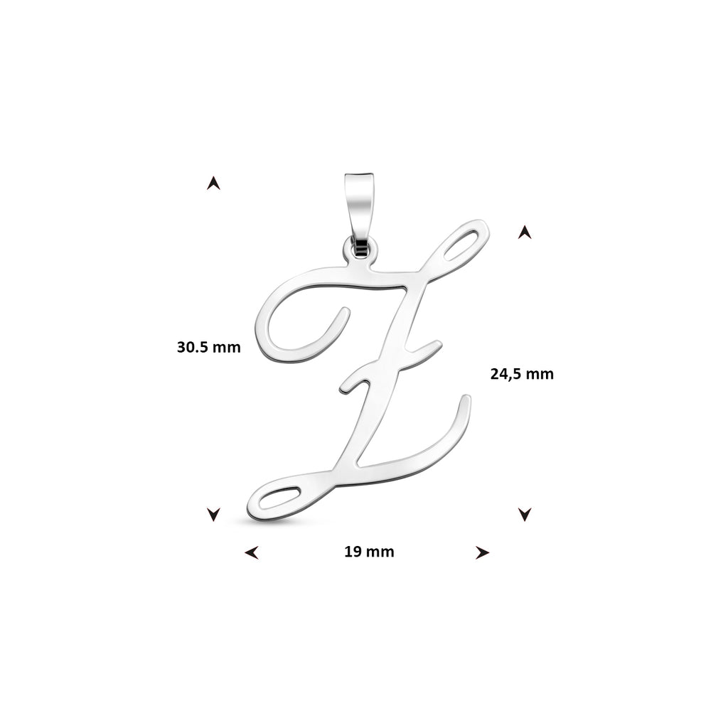 hanger letter zilver gerhodineerd