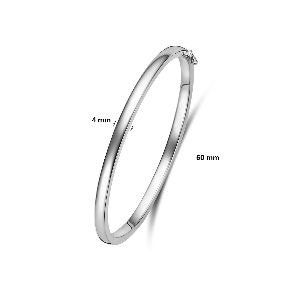 bangle scharnier bolle buis 4 x 60 mm zilver wit