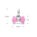 Anhänger rosa Schleife 5 mm Silber rhodiniert
