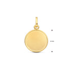 graveerhanger 18 mm 14K geelgoud
