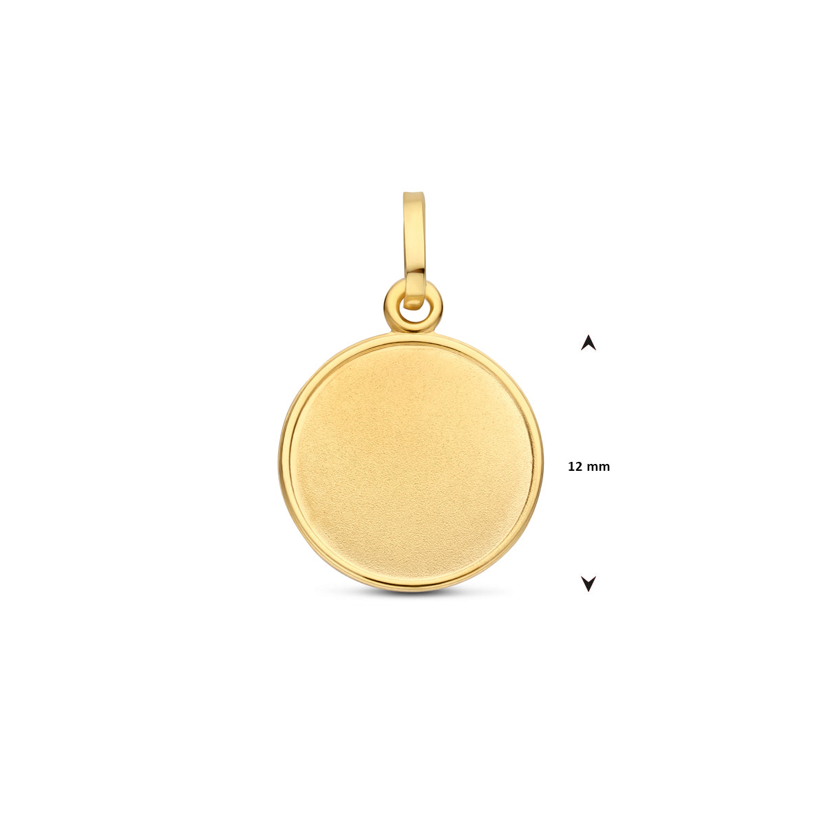 graveerhanger 18 mm 14K geelgoud
