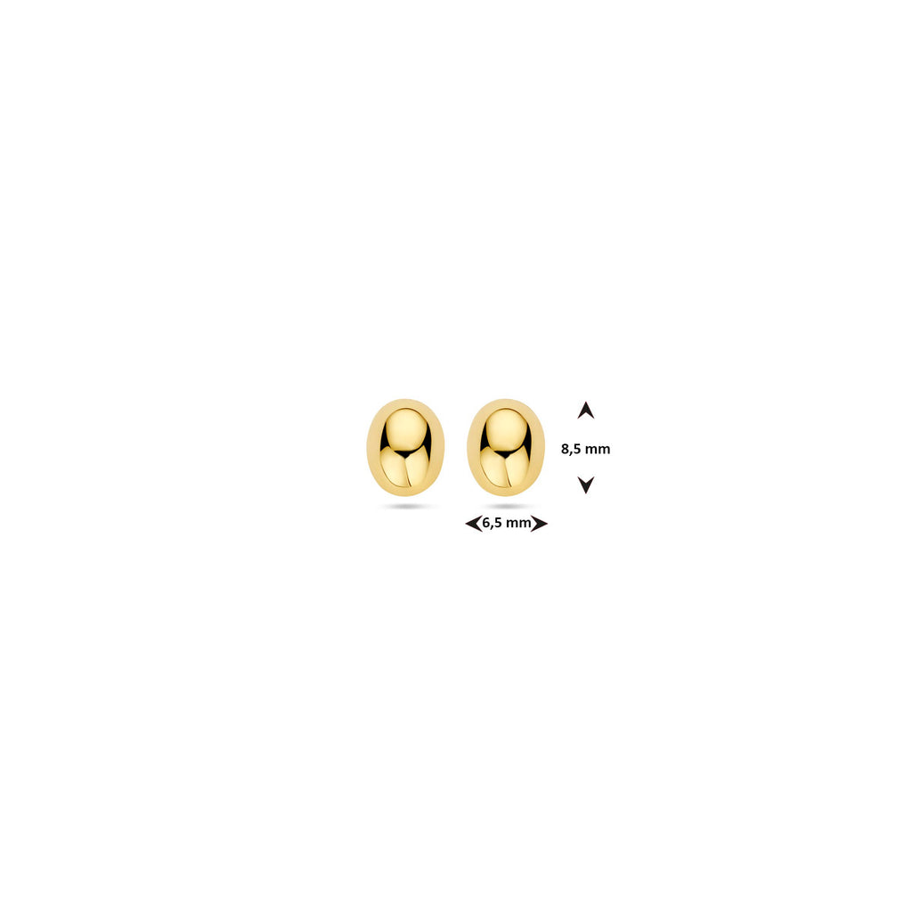 Ohrstecker Tropfen 8,5 mm 14K Gelbgold