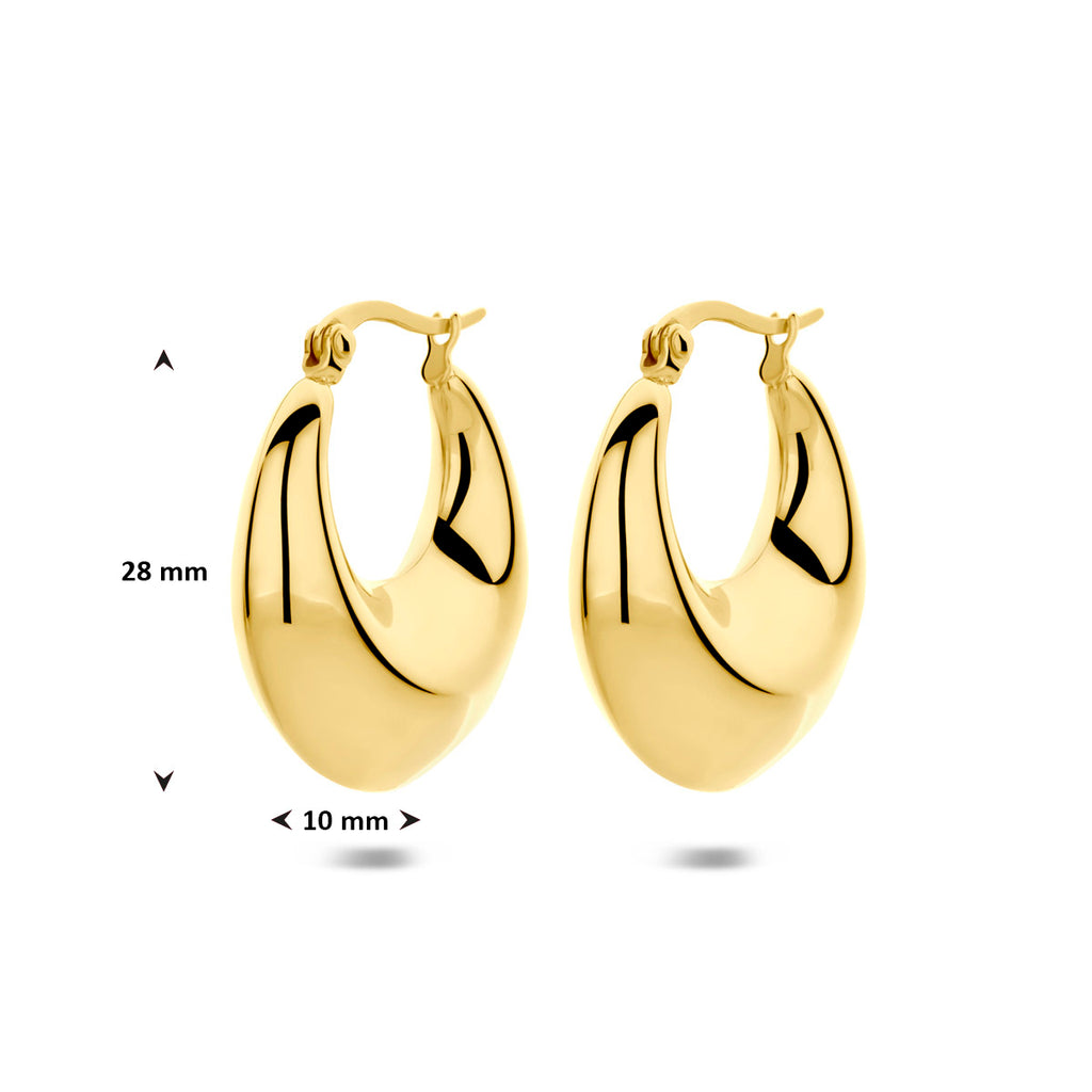 Ohrringe Ionenbeschichtung 28 mm Edelstahl