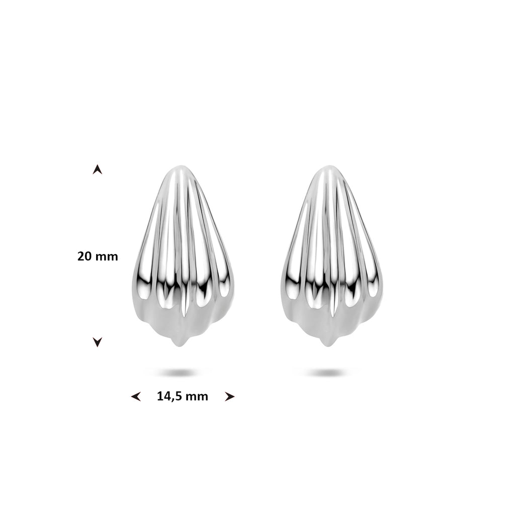 stekeroorringen 20 mm zilver gerhodineerd