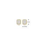 Ohrstecker Zirkonia-Halo 9,5 mm 1 Mikron vergoldet (gelb)