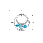 hanger topaas zilver gerhodineerd